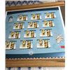 Image 2 : #554: Uncut pressed sheet of stamps. Chinese Year of the Monkey: 12 x 1.40 = $16.80 face value.