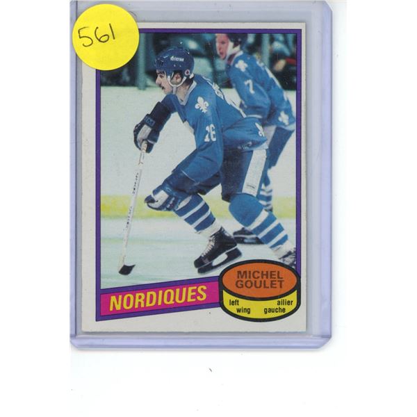 Michael Goulet Rookie Card 1980-81 OPC #67