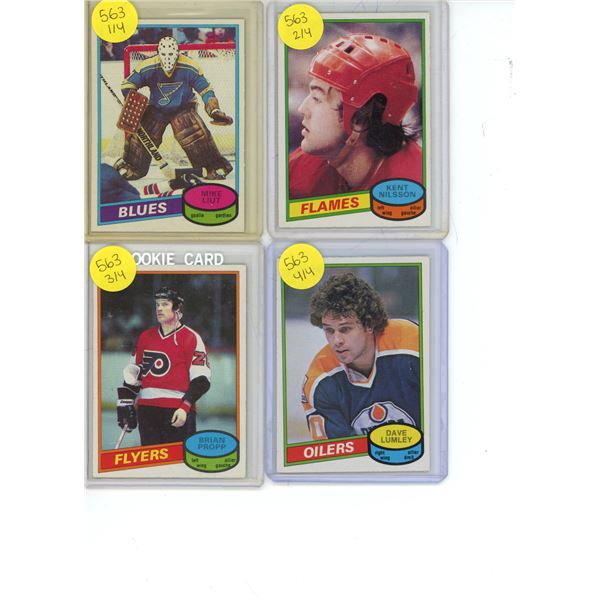 (4) 1980-81 OPC Rookie Cards
