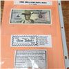 Image 2 : Binder Page Lot With over 300 Stamps, a Joke/funny, One "Million Dollar Bill" With A celebrity Face,