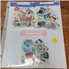 Image 1 : Binder Page Lot With over 300 Stamps, a Joke/funny, One "Million Dollar Bill" With A celebrity Face,