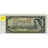 Image 1 : 1954 Canadian Twenty Dollar. (Devil's Face)
