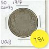 Image 1 : 1917 Canada Silver 50 Cents Coin.