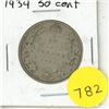 Image 1 : 1934 Canada Silver 50 Cents Coin.