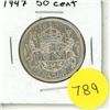 Image 1 : 1947 Canada Silver 50 Cents Coin.