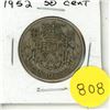 Image 1 : 1952 Canada Silver 50 Cents Coin.