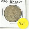 Image 1 : 1963 Canada Silver 50 Cents Coin.