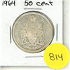 Image 1 : 1964 Canada Silver 50 Cents Coin.