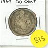 Image 1 : 1964 Canada Silver 50 Cents Coin.