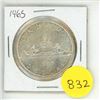 Image 1 : 1965 Canada Silver One Dollar Coin.