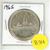 Image 1 : 1965 Canada Silver One Dollar Coin.