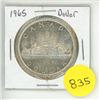 Image 1 : 1965 Canada Silver One Dollar Coin.