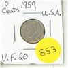 Image 1 : 1959 U.S.A. Ten Cents Coin.