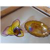 Image 2 : Carnival Glass Fruit Bowl, Rainbow Art Glass Bowl