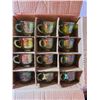 Image 2 : Green Carnival Glass Punch Bowl and Cups with Boxes