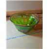 Image 3 : Green Carnival Glass Punch Bowl and Cups with Boxes