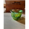 Image 5 : Green Carnival Glass Punch Bowl and Cups with Boxes