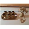 Image 1 : Small Brass Goblets with Tray, Brass Bell Door Knocker