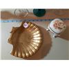 Image 2 : Goblets, Brass Seahorse Shell Dish, Footed Trinket Dish