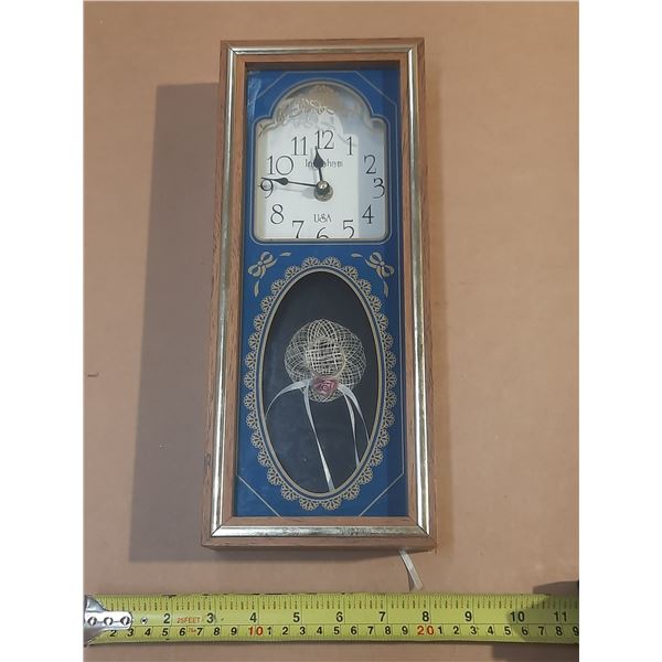 Vintage Ingraham U.S.A Wooden Wall Clock. (Working)