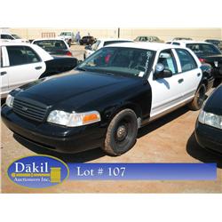2000 FORD CROWN VIC POLICE CAR,