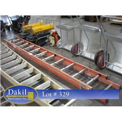 24' FIBERGLASS EXTENSION LADDER;