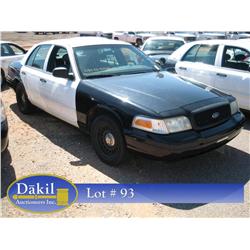 2002 FORD CROWN VIC POLICE CAR,