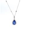 Image 2 : Fashion Pear Shaped Tanzanite Pendant and Chain