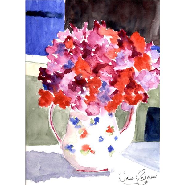 Jane SEYMOUR: Sweet Peas Bouquet in Floral Tea Pot III.