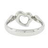 Image 7 : Tiffany & Co. Elsa Peretti Platinum Polished Open Heart Band Ring w/ Diamonds