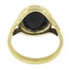 Image 2 : 10K Yellow Gold Bezel Oval Triplet Opal on Black Onyx Domed Solitaire Band Ring