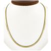 Image 1 : Italian 14K TT Gold 18" 3.8mm Polished Reversible Omega Link Chain Necklace
