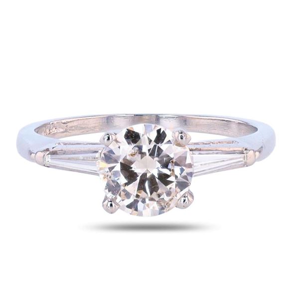 1.50 ctw K COLOR SI3 CLARITY CENTER Diamond Platinum Ring (1.78 ctw Diamonds)
