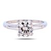 Image 1 : 1.50 ctw K COLOR SI3 CLARITY CENTER Diamond Platinum Ring (1.78 ctw Diamonds)