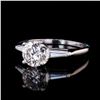 Image 2 : 1.50 ctw K COLOR SI3 CLARITY CENTER Diamond Platinum Ring (1.78 ctw Diamonds)