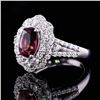 Image 2 : 1.87 ctw Purple Pink Sapphire and 0.84 ctw Diamond Platinum Ring (GIA CERTIFIED)