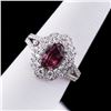 Image 3 : 1.87 ctw Purple Pink Sapphire and 0.84 ctw Diamond Platinum Ring (GIA CERTIFIED)
