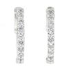 Image 1 : NEW Classic 14k White Gold 0.60 ctw 20 Round Diamond 18.5mm Huggie Hoop Earrings