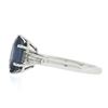 Image 7 : Vintage 14K Gold Burma No Heat 4.56 ctw GIA Oval Blue Sapphire & Diamond Ring