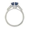 Image 9 : Vintage 14K Gold Burma No Heat 4.56 ctw GIA Oval Blue Sapphire & Diamond Ring