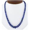 Image 2 : GIA Rondelle Beads Tanzanite Graduated Strand Necklace w/ 14k Gold Chain & Clasp
