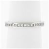 Image 2 : 18k White Gold 0.80 ctw Channel Princess Diamond Eternity Stack Wedding Band Rin