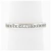 Image 3 : 18k White Gold 0.80 ctw Channel Princess Diamond Eternity Stack Wedding Band Rin
