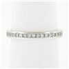 Image 4 : 18k White Gold 0.80 ctw Channel Princess Diamond Eternity Stack Wedding Band Rin