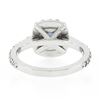 Image 7 : NEW Platinum 1.89 ctw GIA NO HEAT Cushion Blue Spinel Brilliant Diamond Halo Rin