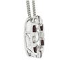 Image 4 : 14k White Gold 1.01 ctw Alternating Channel Ruby & Diamond Circle Pendant Chain