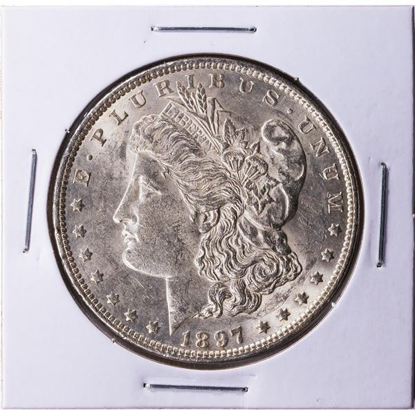 1897 $1 Morgan Silver Dollar Coin CH BU