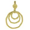 Image 6 : Denise Roberge 22k Yellow Gold Triple 3 Circle Textured Dangle Enhancer Pendant