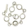 Image 4 : Georg Jensen Silver Open Round Link Chain 474 Bracelet w/ Toggle Clasp & Quartz
