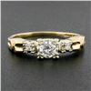 Image 2 : Vintage 14k Two Tone Gold Old European Cut Diamond Solitaire Engagement Ring